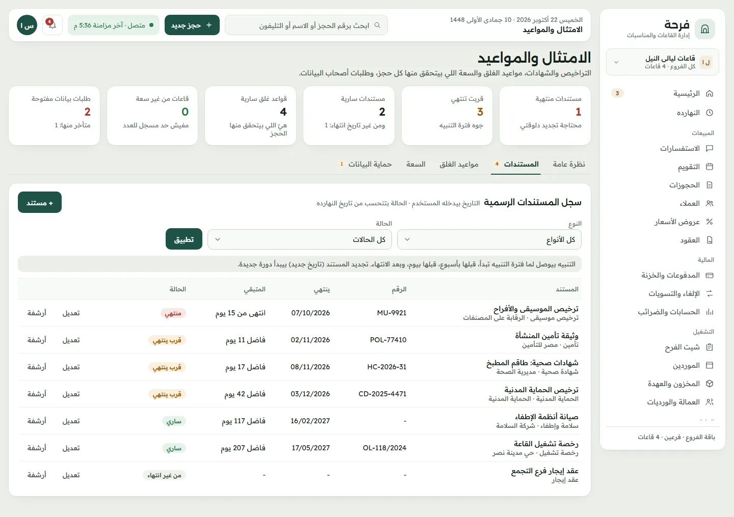 The register of official documents