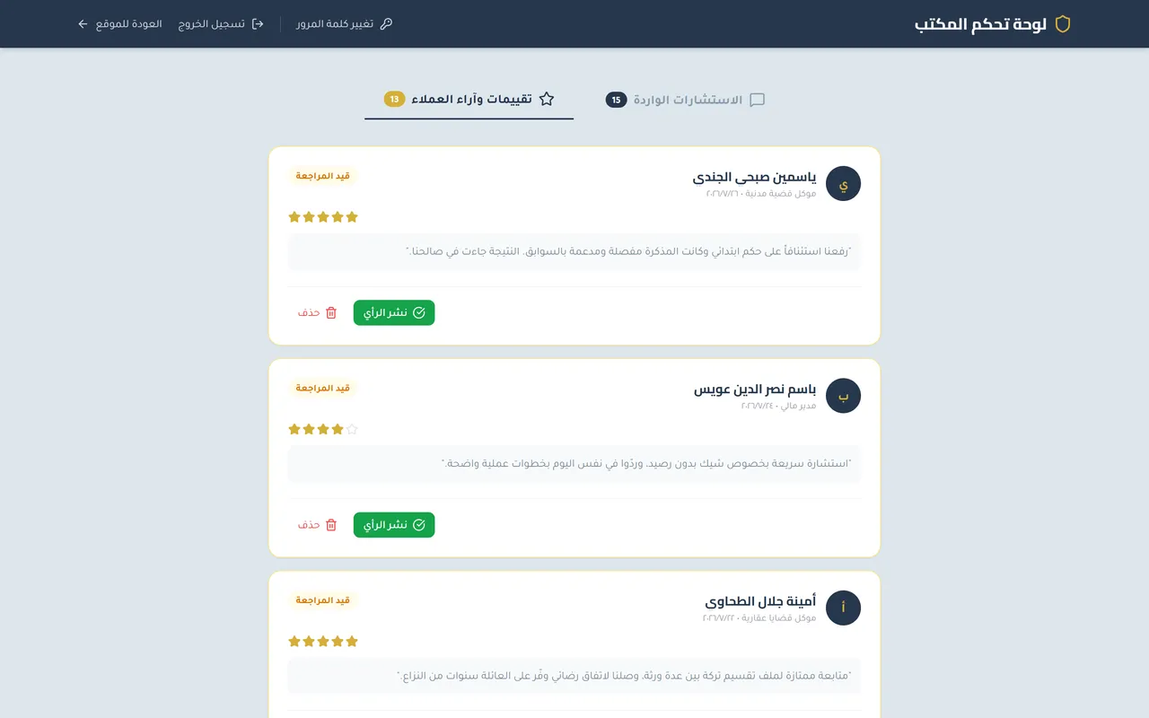 قائمة الآراء كاملة