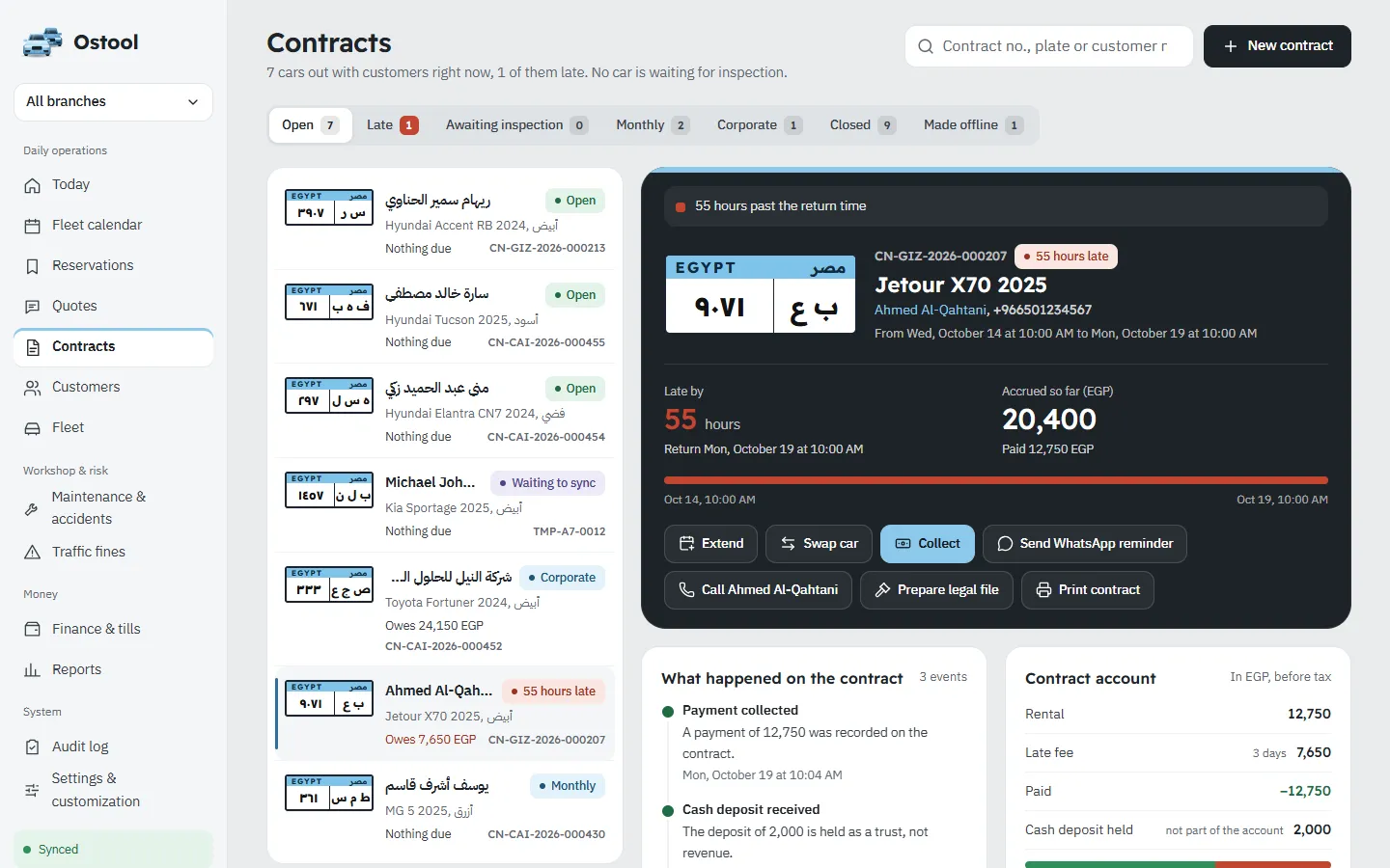 Contract file with a live account