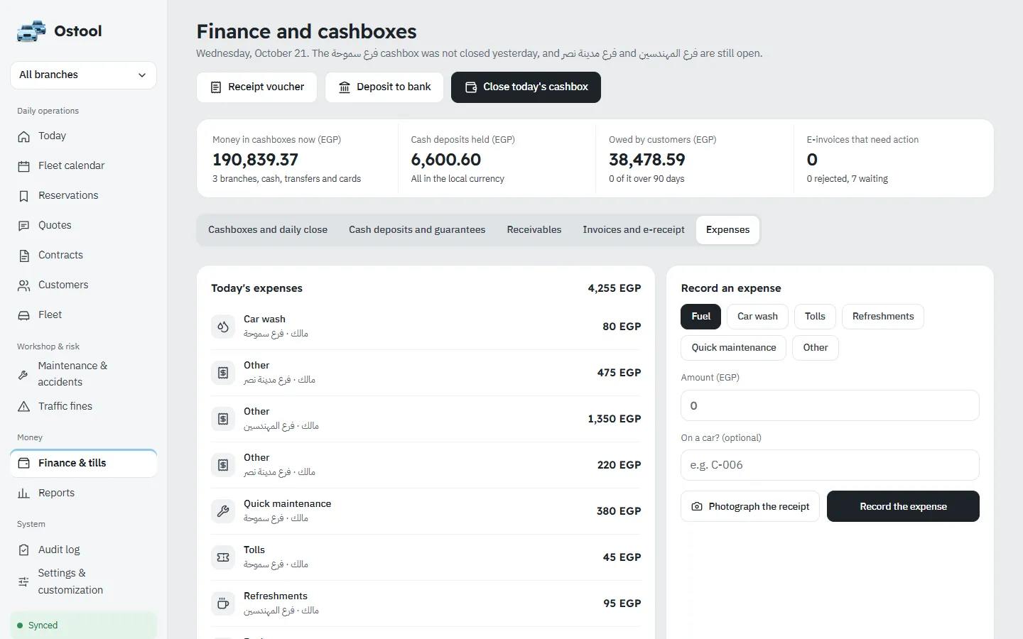 Daily expenses