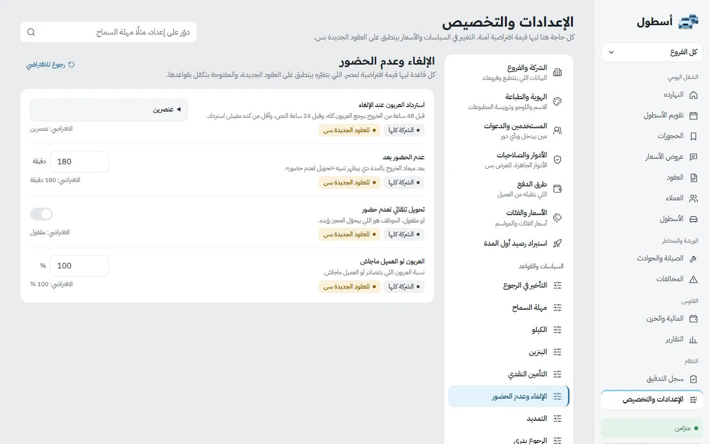 سياسة الإلغاء وعدم الحضور