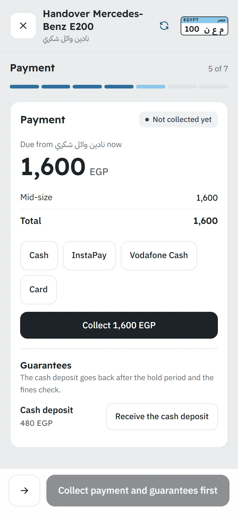 Handover: payment